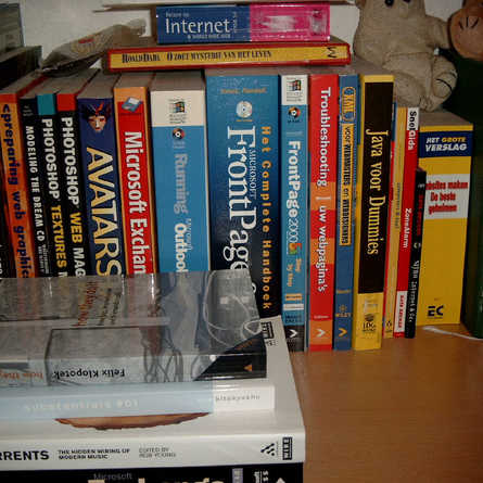A bunch of computer books